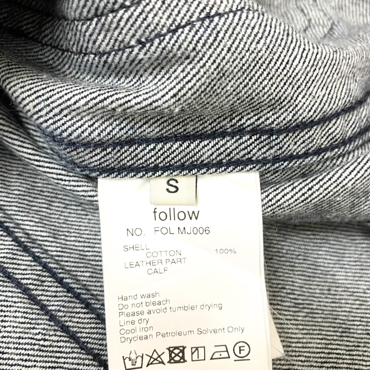 follow×Brilla per il gusto デニムジャケットFOL MJ006 古着・中古-5枚目のアイテム画像