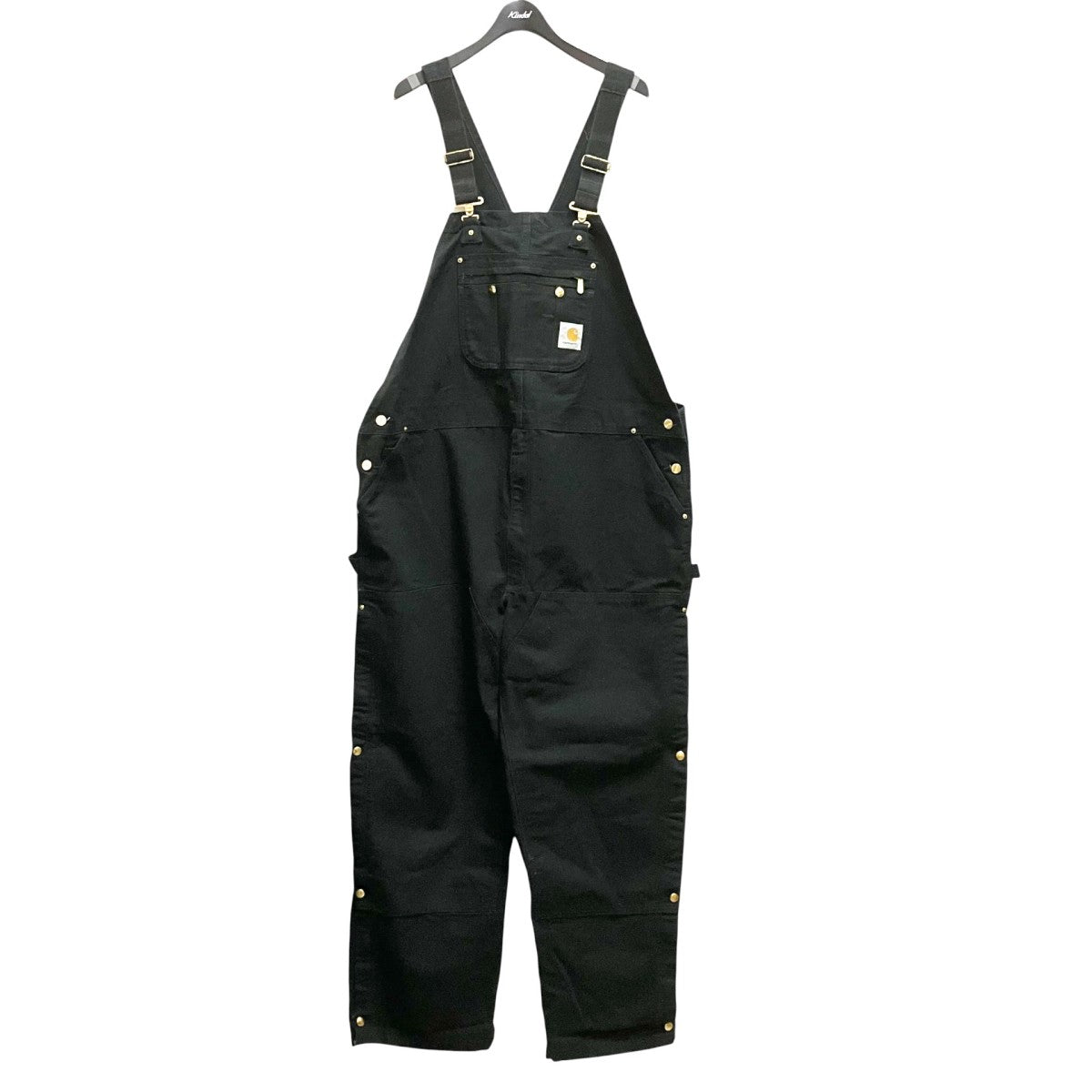 CarHartt オーバーオールR37 BLK 古着・中古-1枚目のアイテム画像