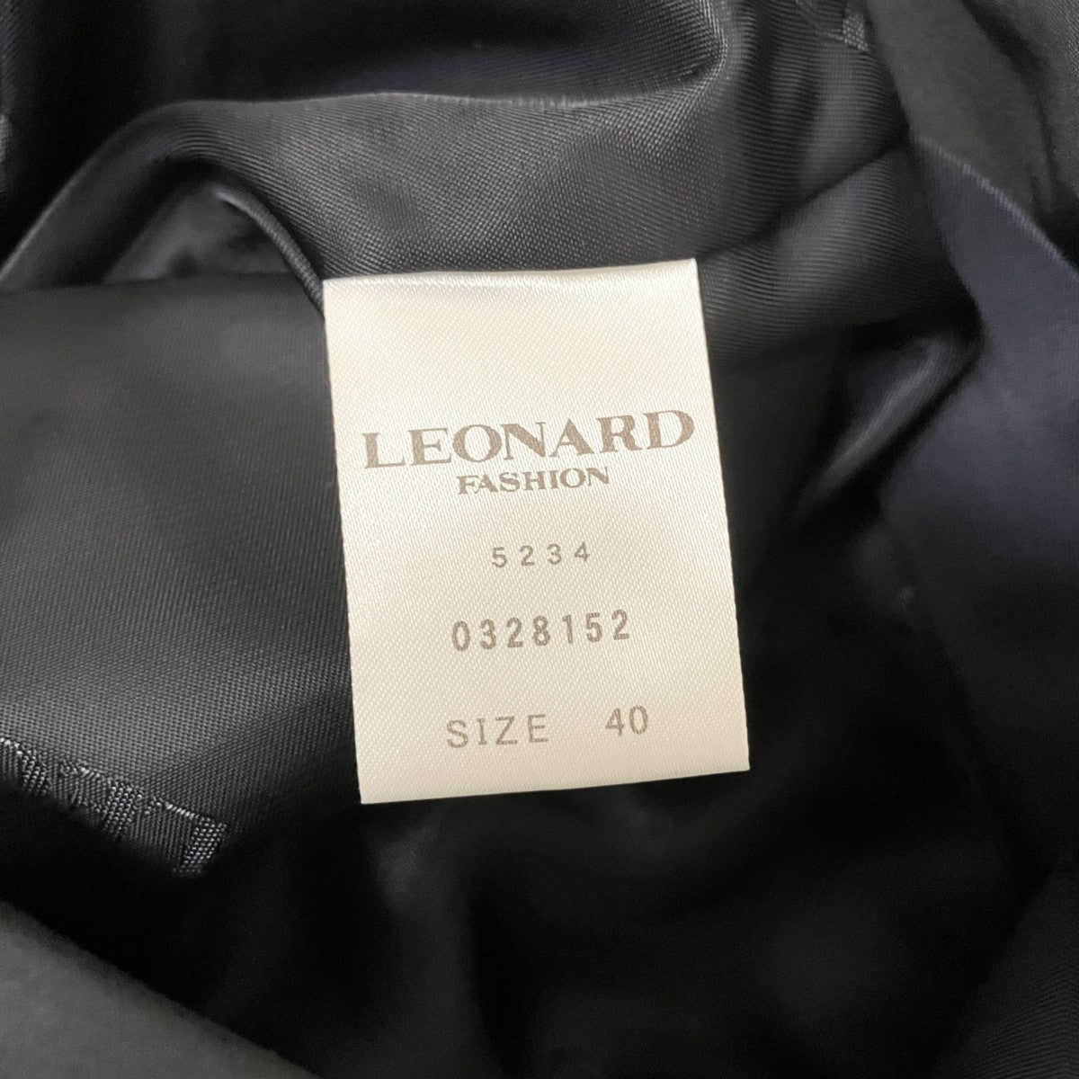 LEONARD ベルト付きロングコート0328152 古着・中古-5枚目のアイテム画像