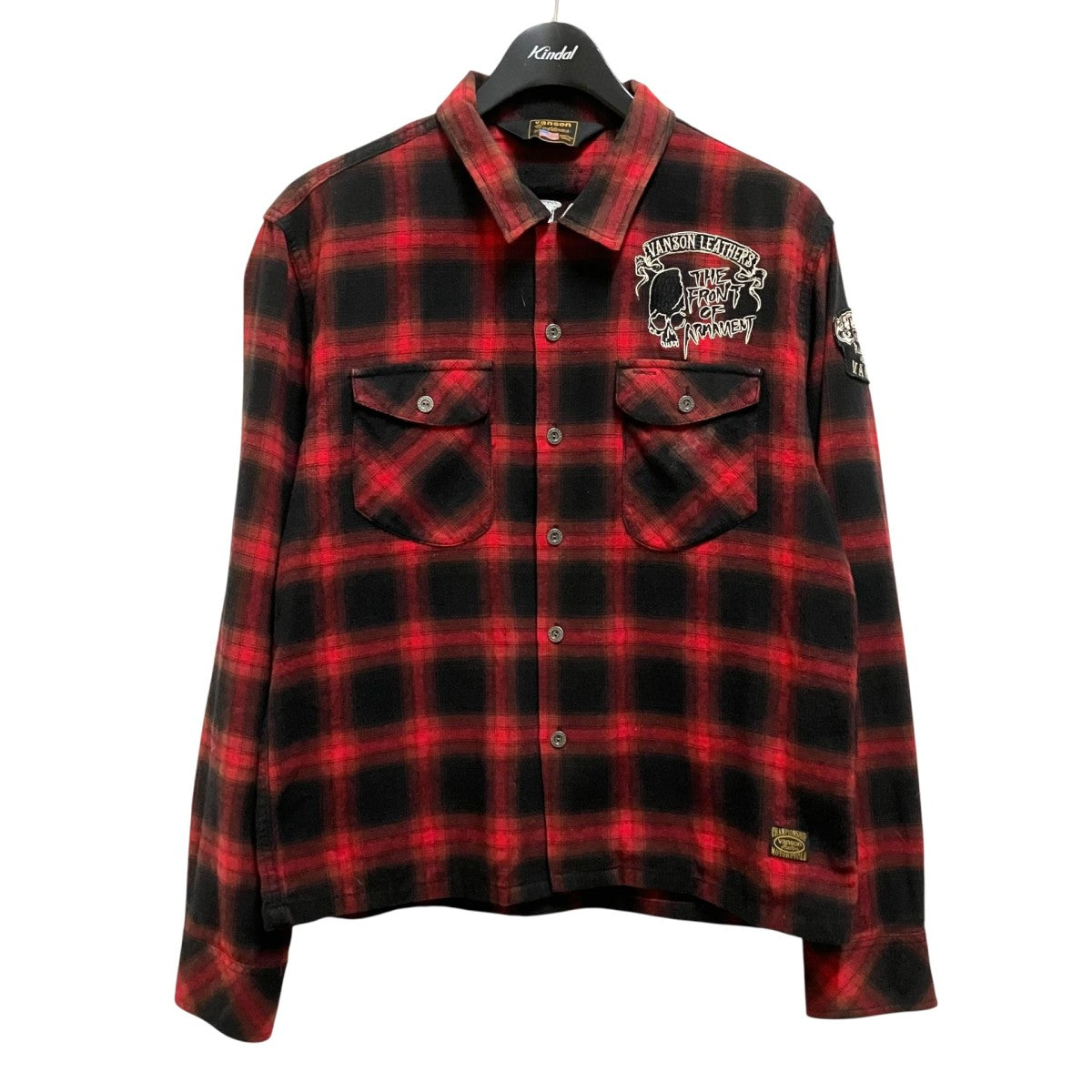 VANSON チェックシャツ 古着・中古-1枚目のアイテム画像