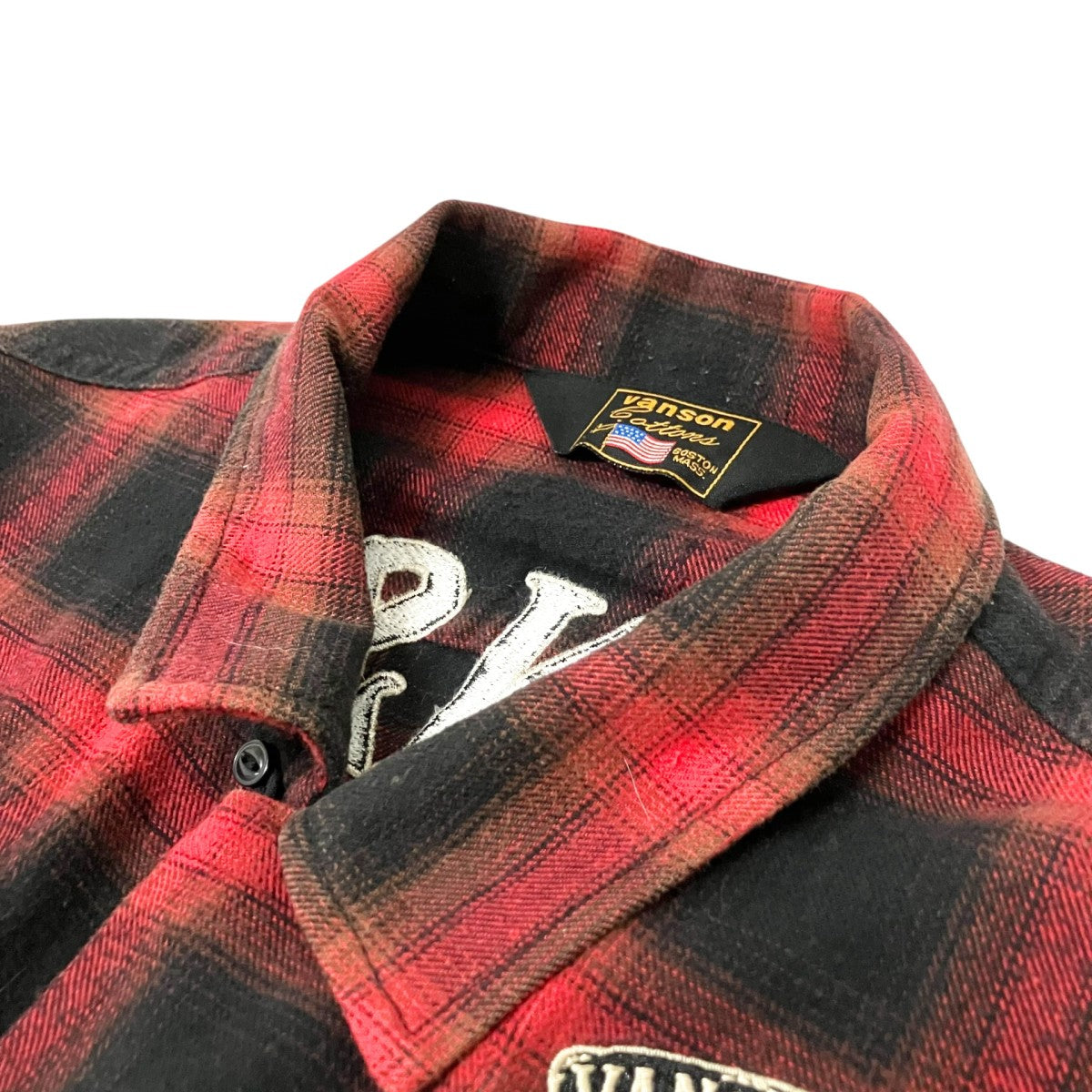 VANSON チェックシャツ 古着・中古-3枚目のアイテム画像
