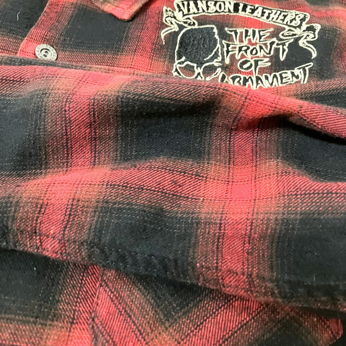 VANSON チェックシャツ 古着・中古-6枚目のアイテム画像