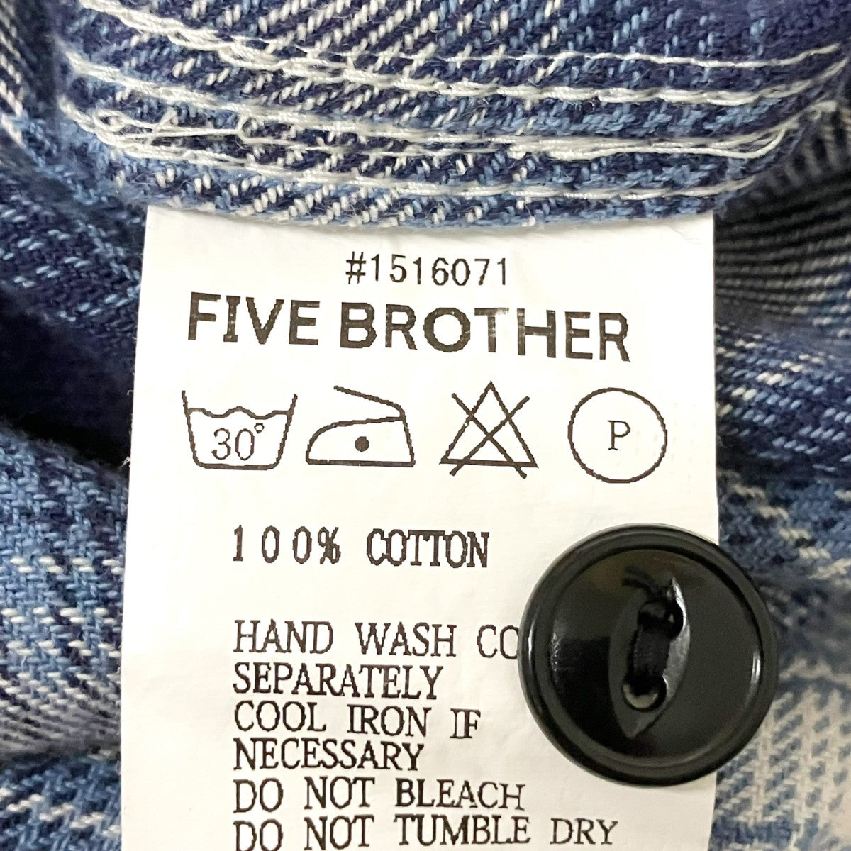 FIVE BROTHER チェックシャツ1516071 古着・中古-5枚目のアイテム画像