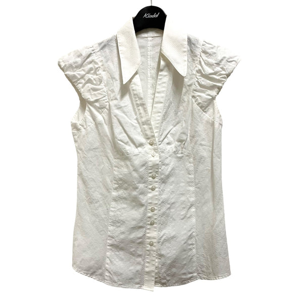attisession ギャザー　ショートスリーブ　シャツ　white ATTISESSION(アティセッション) ギャザー ショートスリーブ シャツ5616