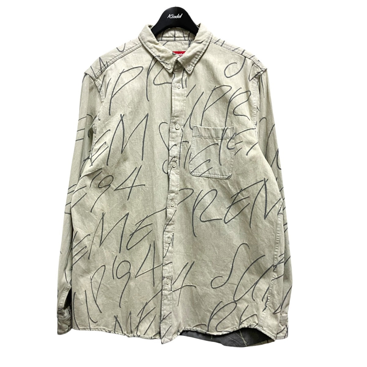 Handwriting Jacquard Denim Shirtデニムシャツ