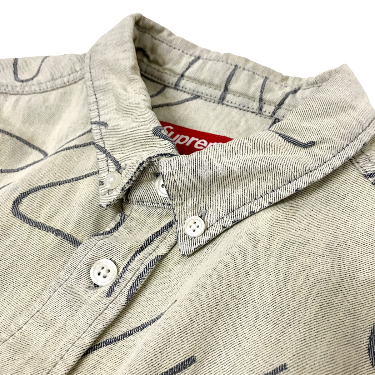 Handwriting Jacquard Denim Shirtデニムシャツ