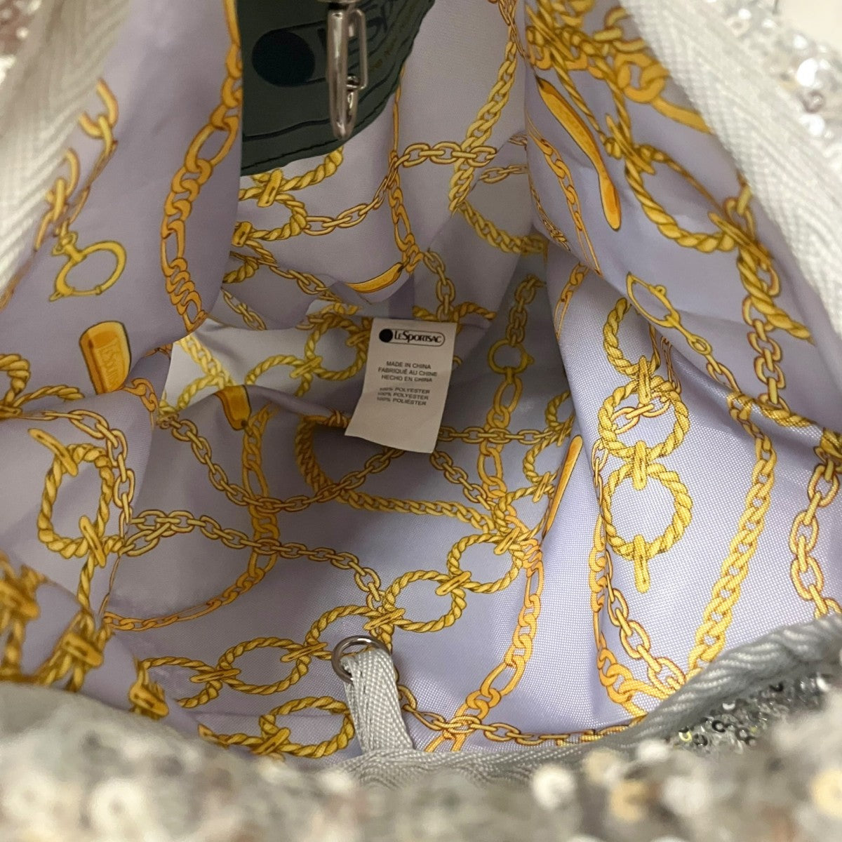 LeSportsac SM MARCHE BAGスパンコール装飾2WAYショルダーバッグ 古着・中古-5枚目のアイテム画像