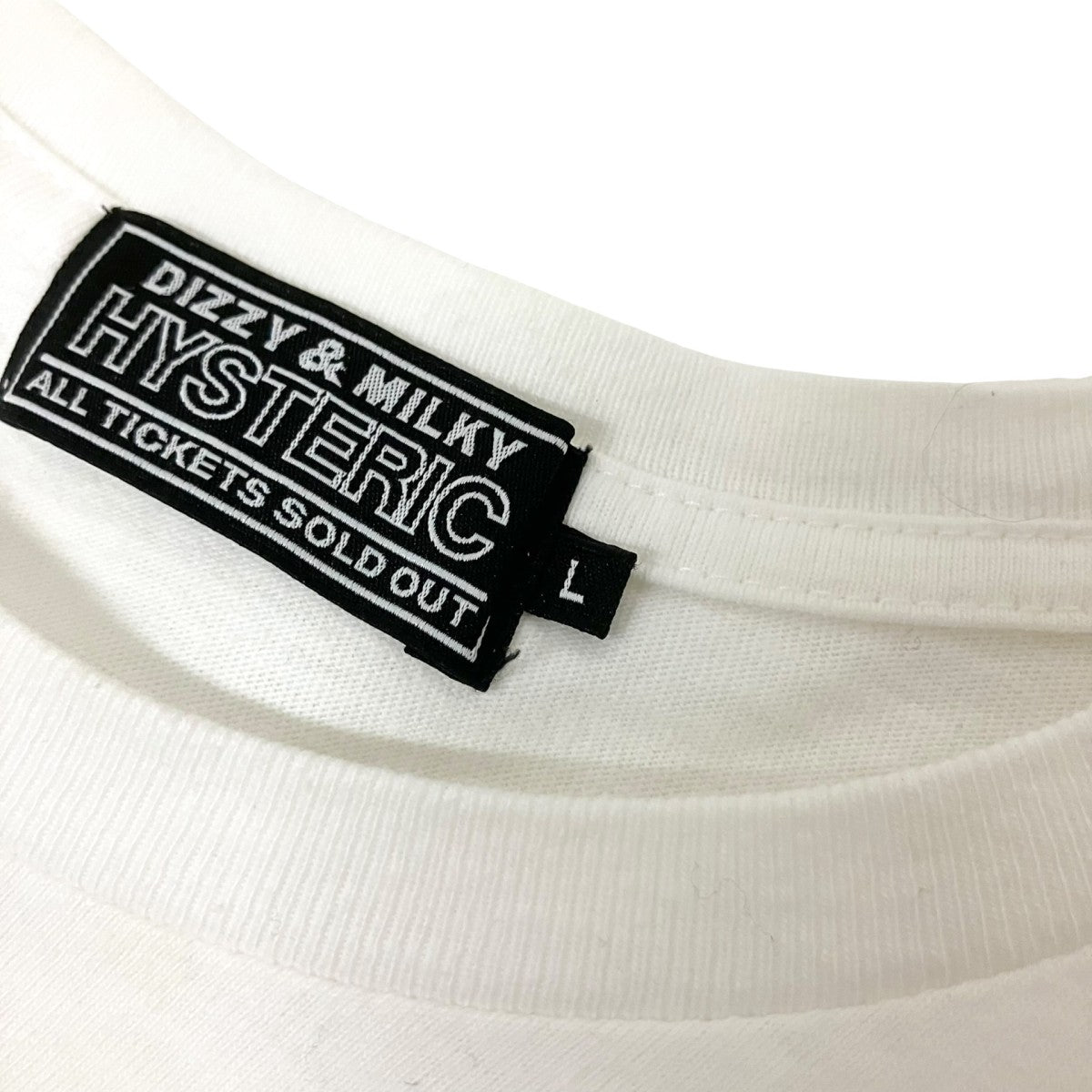 HYSTERIC GLAMOUR ヒステリックグラマー　半袖Tシャツ　ホワイト HYSTERIC GLAMOUR ヒステリックグラマー Tシャツ ホワイト 半袖 チビt