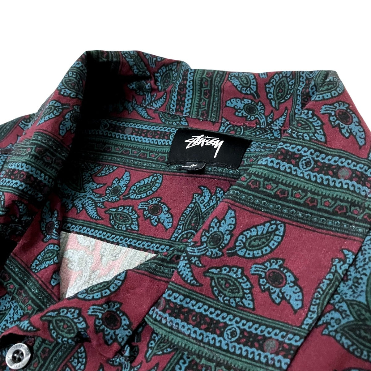 stussy ペイズリー柄シャツ 古着・中古-3枚目のアイテム画像