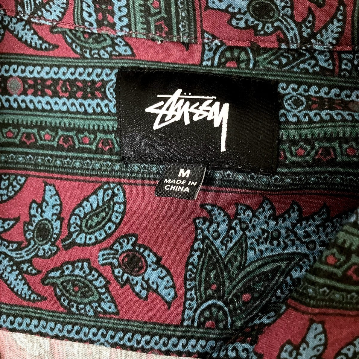 stussy ペイズリー柄シャツ 古着・中古-4枚目のアイテム画像
