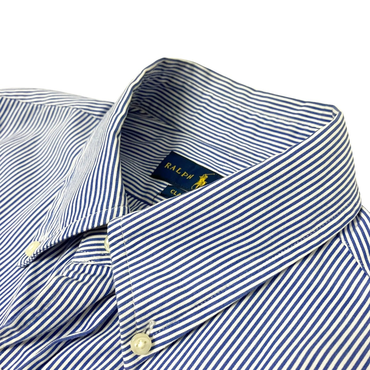 RALPH LAUREN(ラルフローレン) ストライプシャツ ホワイト×ブルー