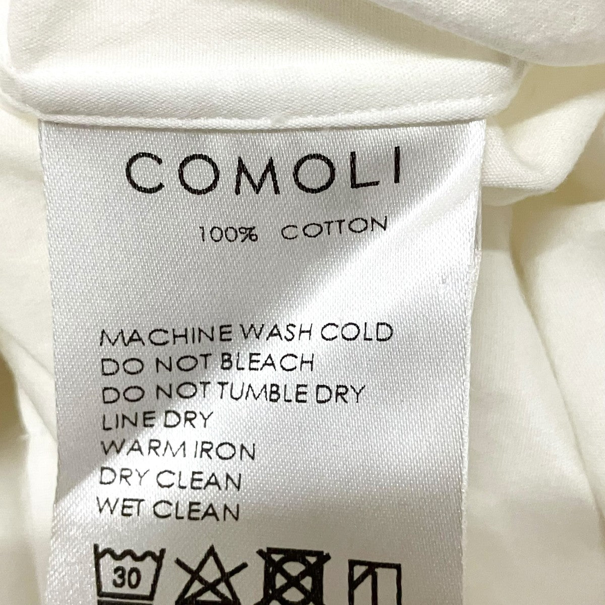 COMOLI バンドカラーシャツM01 02002 古着・中古-6枚目のアイテム画像