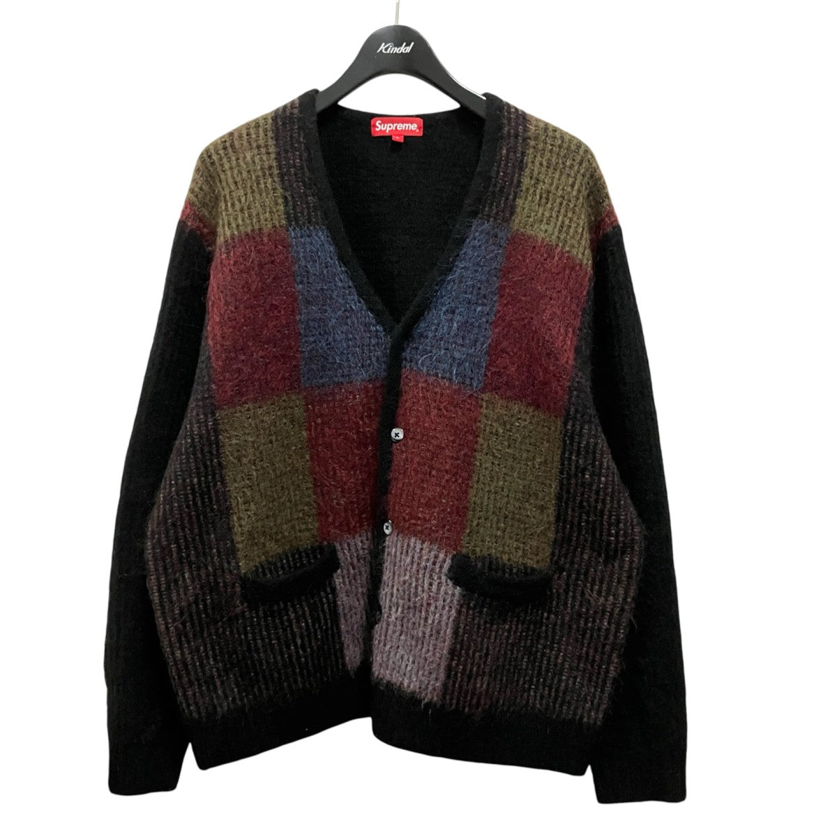 Supreme Brushed Grid Cardigan厚手カーディガン 古着・中古-1枚目のアイテム画像