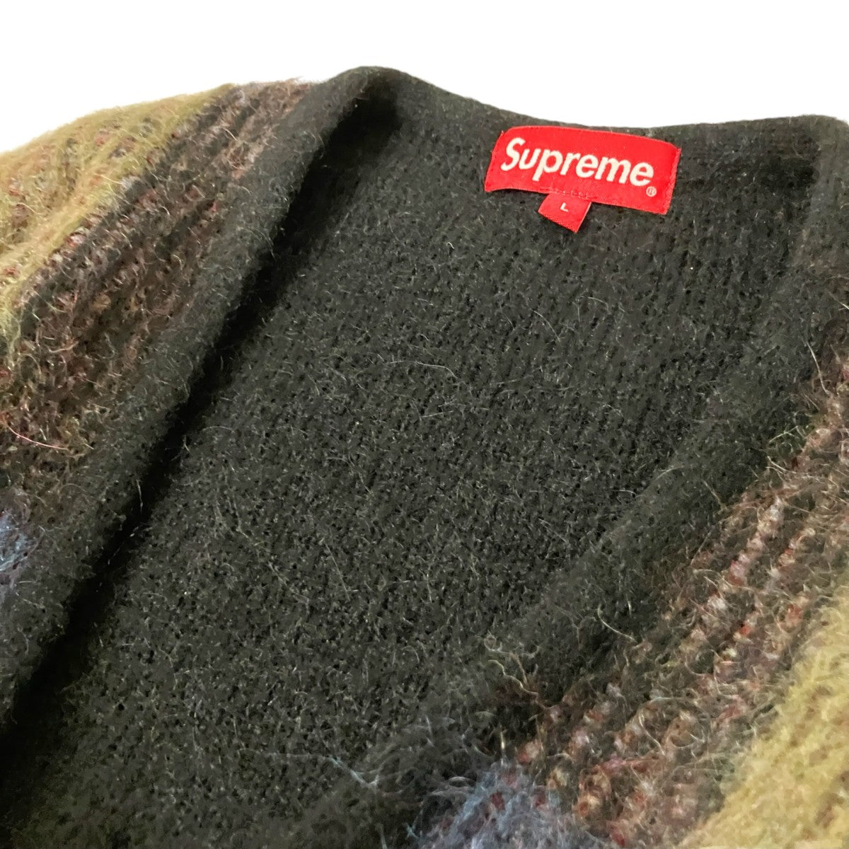 Supreme Brushed Grid Cardigan厚手カーディガン 古着・中古-3枚目のアイテム画像