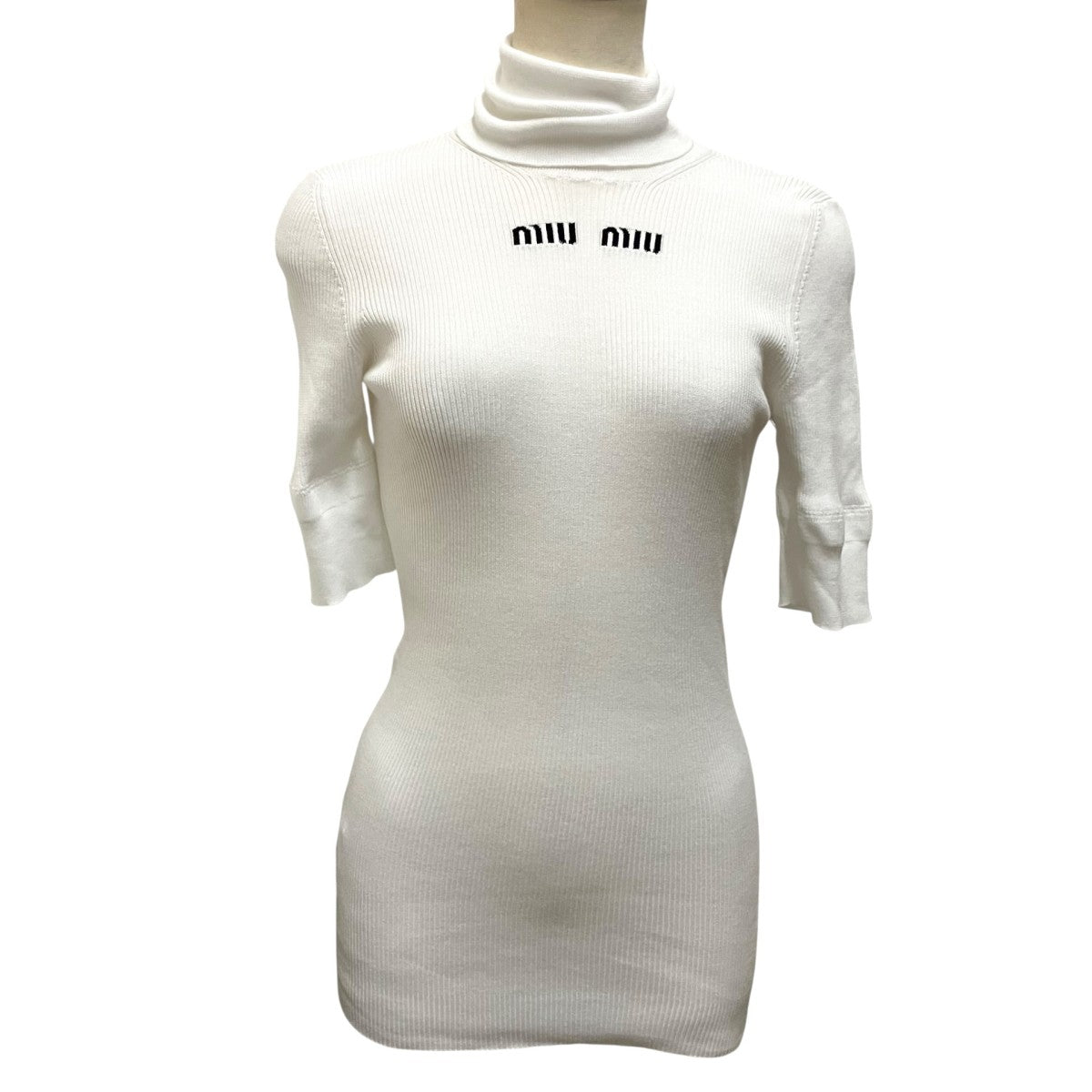 MIU MIU リブカットソーMMR406 S231 古着・中古-1枚目のアイテム画像