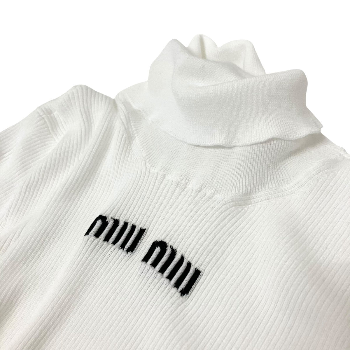 MIU MIU リブカットソーMMR406 S231 古着・中古-4枚目のアイテム画像