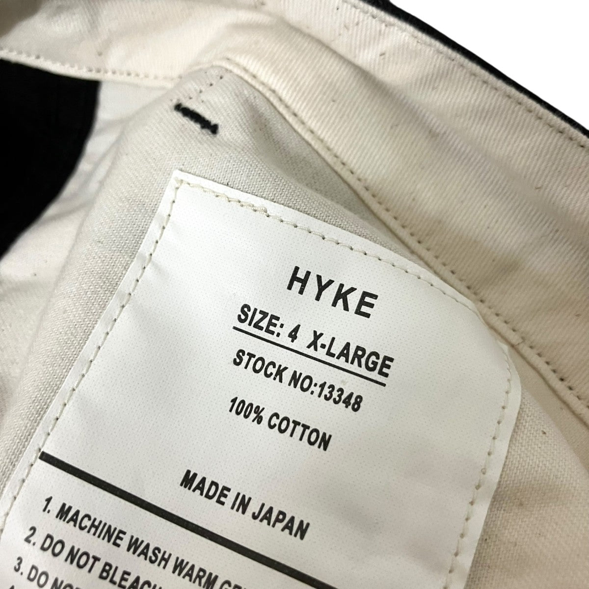 HYKE BARREL-LEG CHINO PANTSチノパン252 13348 古着・中古-7枚目のアイテム画像