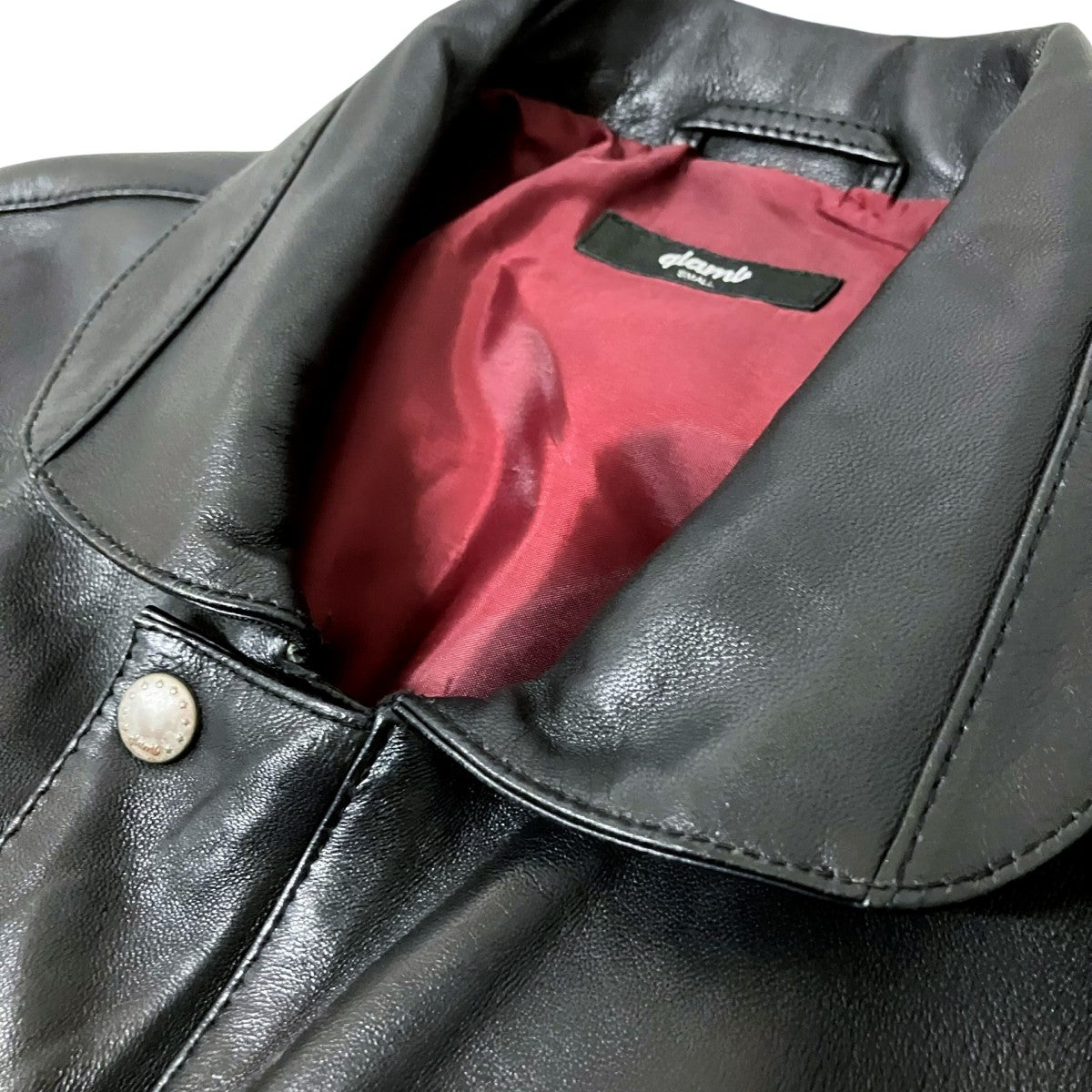 glamb Chin Strap Leather BlousonレザージャケットGB0323 JKT01 古着・中古-3枚目のアイテム画像