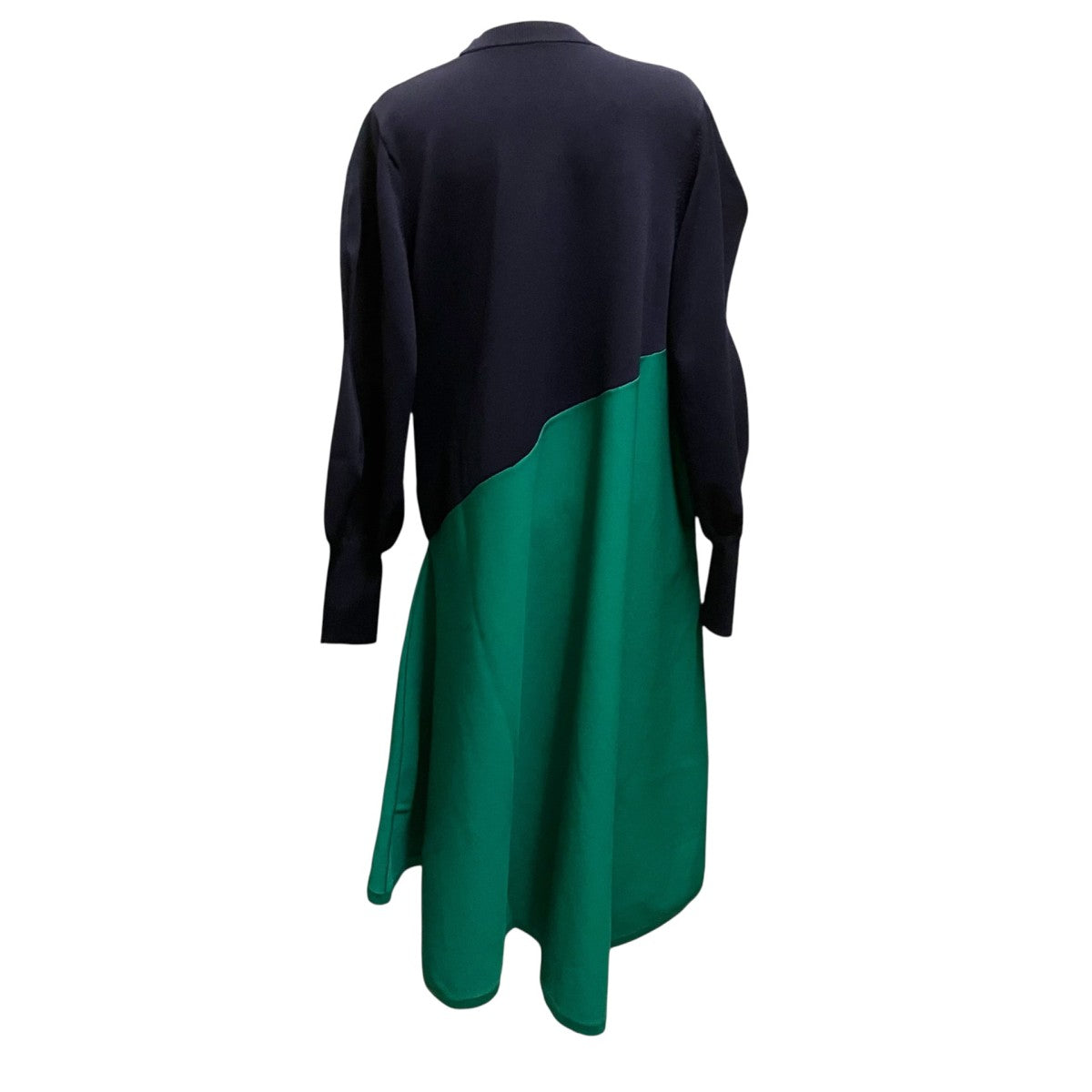 HeRIN．CYE Asymmetry hem knit dressバイカラーニット530GAT73 1830 古着・中古-2枚目のアイテム画像