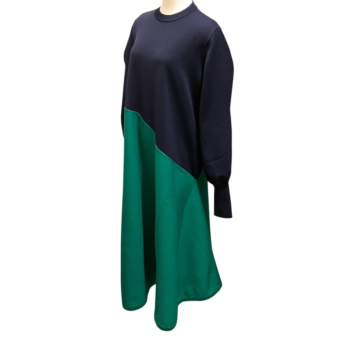 HeRIN．CYE Asymmetry hem knit dressバイカラーニット530GAT73 1830 古着・中古-3枚目のアイテム画像