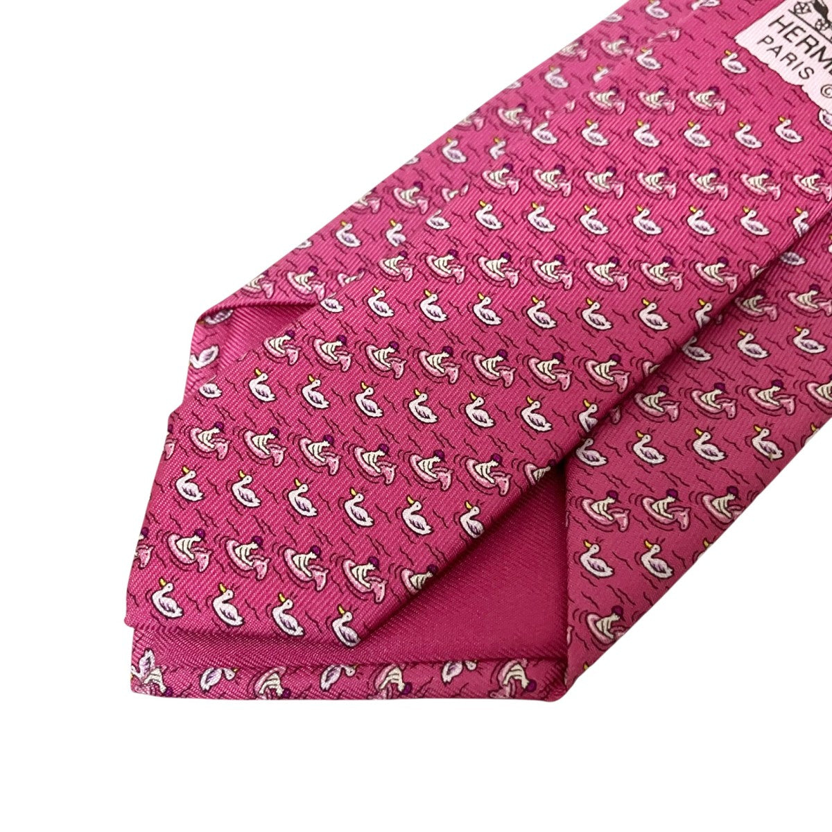 HERMES 総柄シルクネクタイ 古着・中古-4枚目のアイテム画像