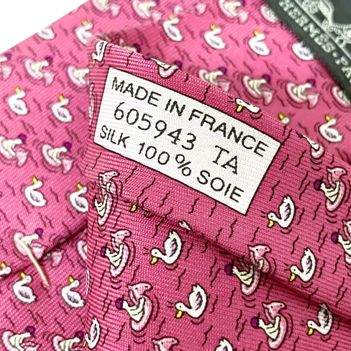 HERMES 総柄シルクネクタイ 古着・中古-6枚目のアイテム画像