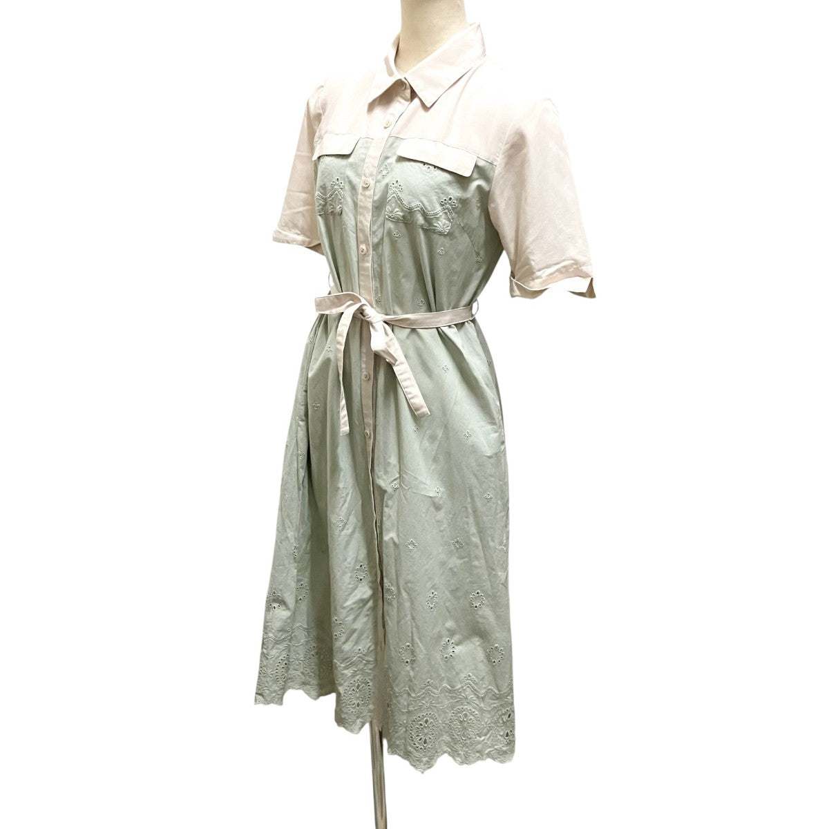 BLUE LABEL CRESTBRIDGE ライトドライ・ダンガリーシャツドレス55J08 563 70 古着・中古-3枚目のアイテム画像