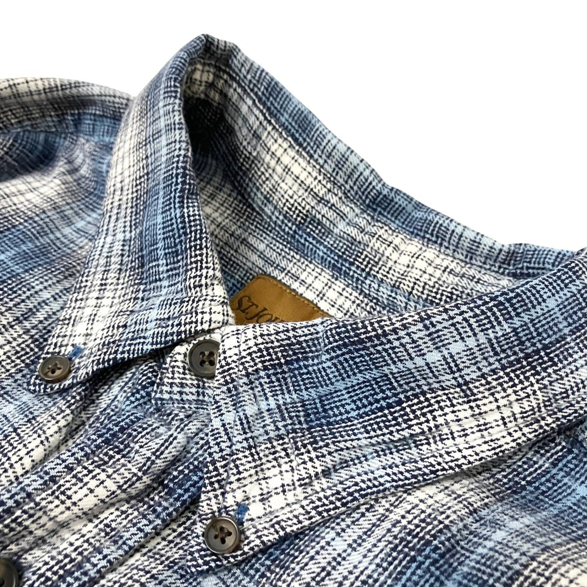 ST JOHN’S BAY チェックシャツ check cotton ST JOHN'S BAY(セントジョンズベイ) チェックシャツ ブルー×ホワイト