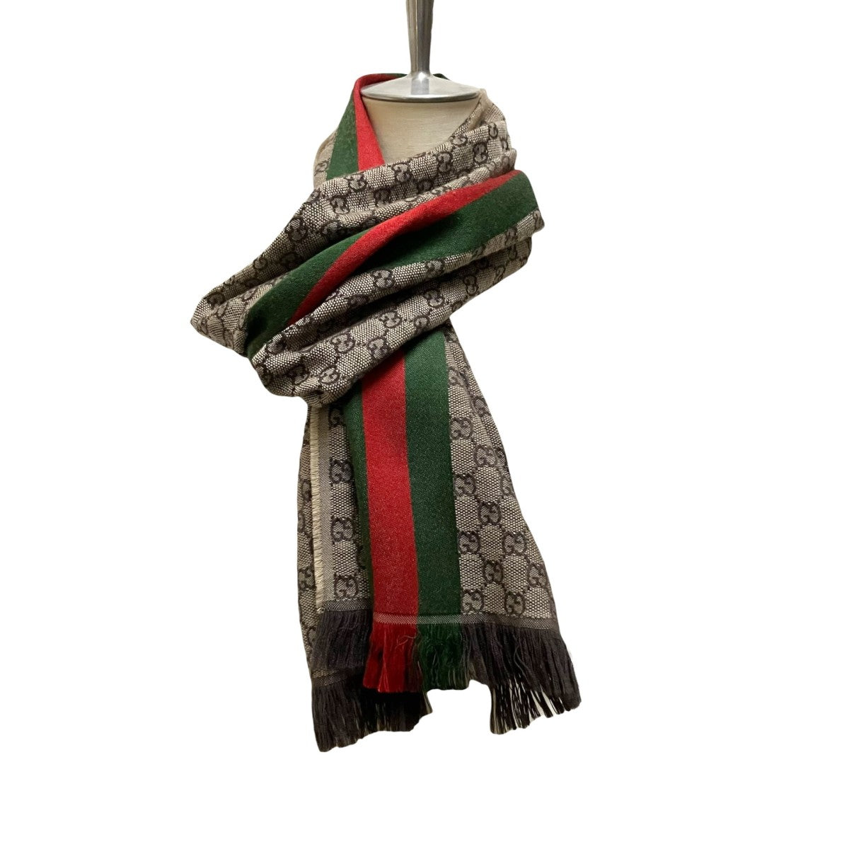 GUCCI GG柄シルク混ストール147351 古着・中古-1枚目のアイテム画像