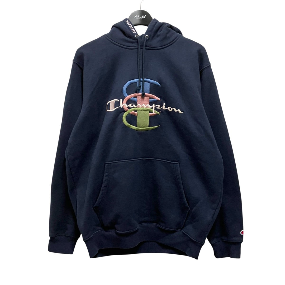 Supreme×Champion Stacked C Hooded Sweatshirtプルオーバーパーカー 古着・中古-1枚目のアイテム画像