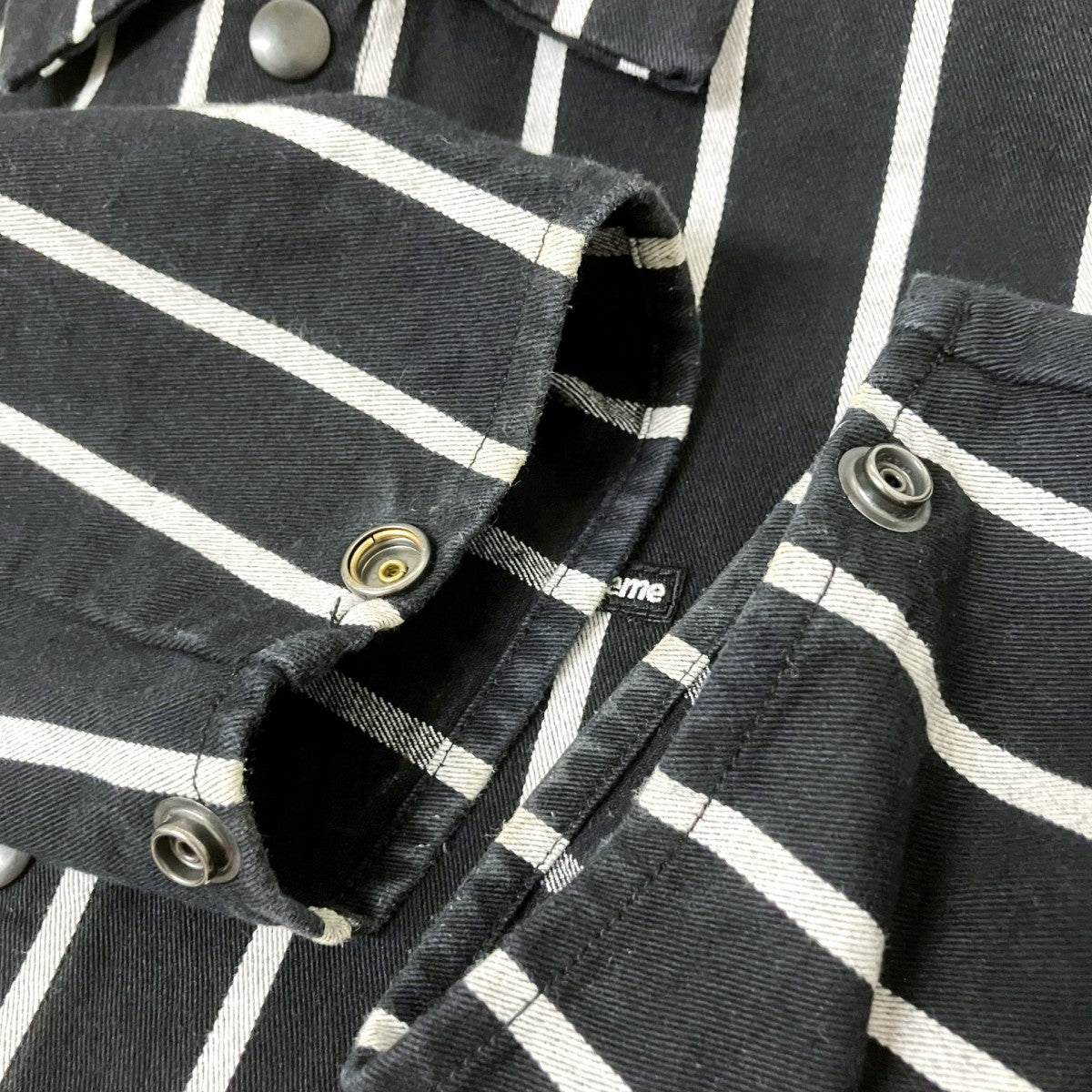 Supreme Small Box Logo Shop Jacketストライプコーチジャケット 古着・中古-7枚目のアイテム画像