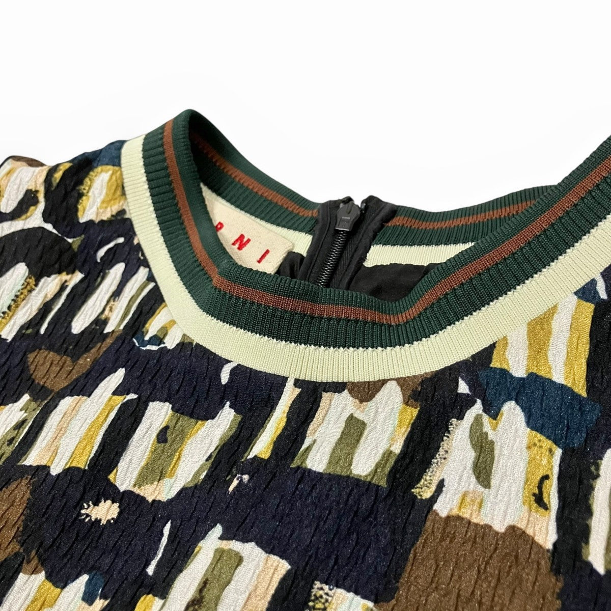 MARNI シルク混ノースリーブワンピースABMAQ48LU0TV371 古着・中古-4枚目のアイテム画像