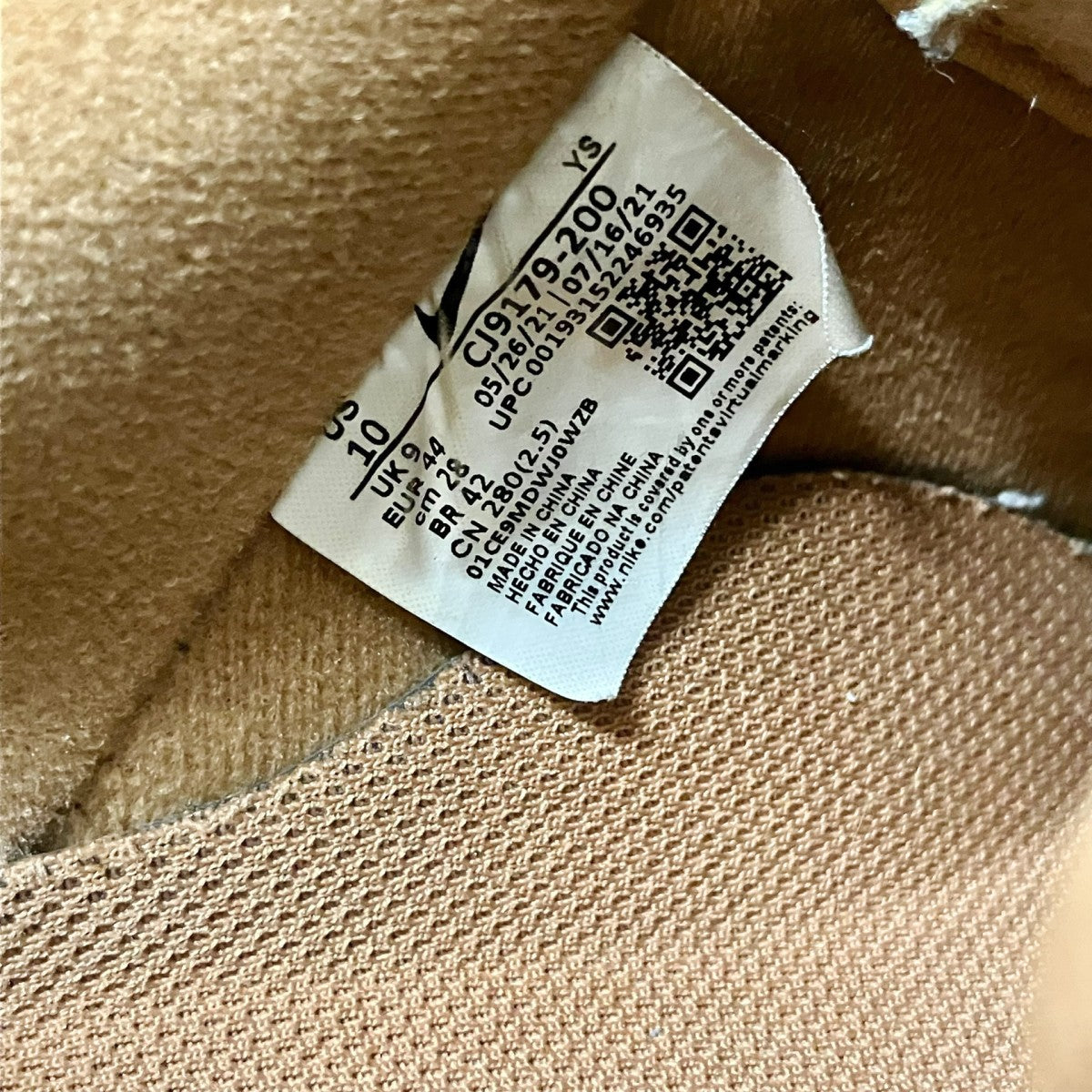 NIKE AIR FORCE 1 07 WBスニーカーCJ9179 200 古着・中古-6枚目のアイテム画像