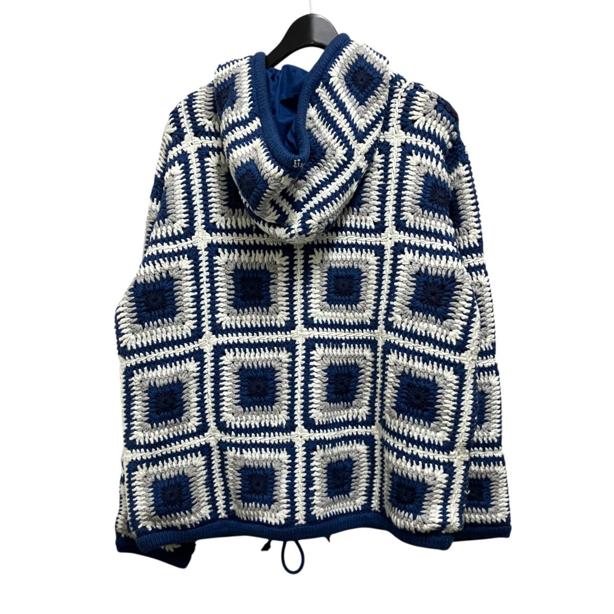 CROCHET HOODED ZIP UP SWEATERジップパーカー