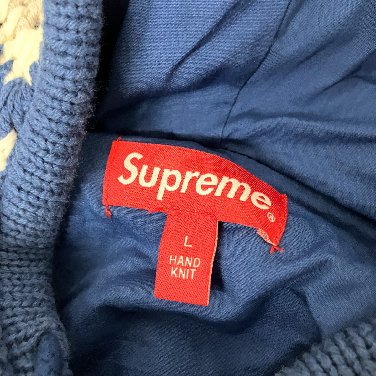 CROCHET HOODED ZIP UP SWEATERジップパーカー