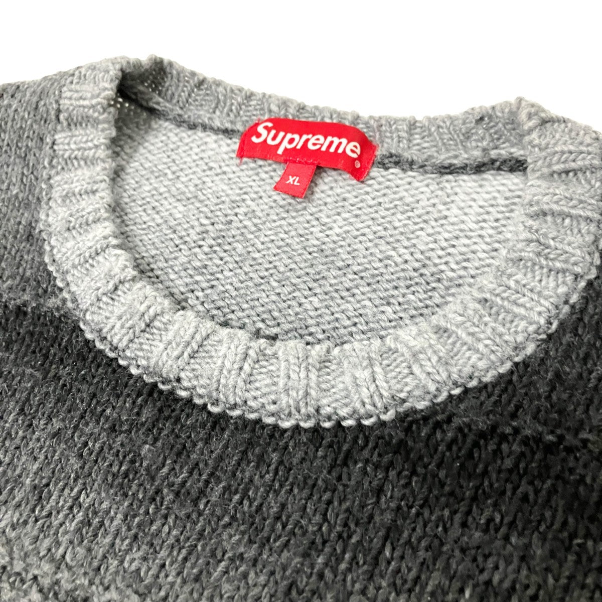 Supreme Gradient stripe sweaterストライプニット 古着・中古-3枚目のアイテム画像