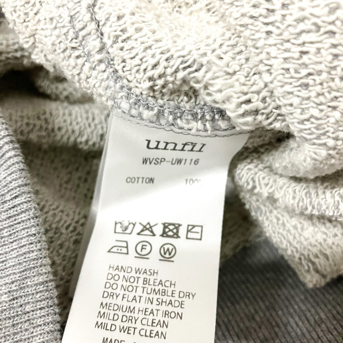 unfil 加工スウェットWVSP UW116 古着・中古-5枚目のアイテム画像