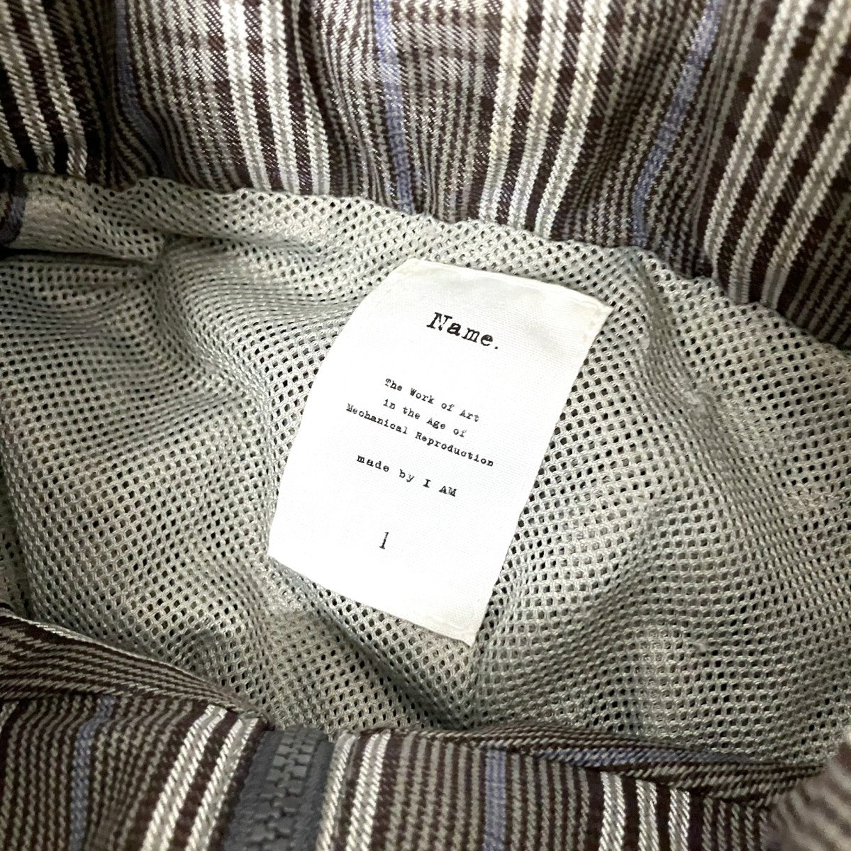 Name． チェックウィンドブレーカー フーデッドブルゾンアノラックパーカーNMJK 20SS 002 古着・中古-4枚目のアイテム画像