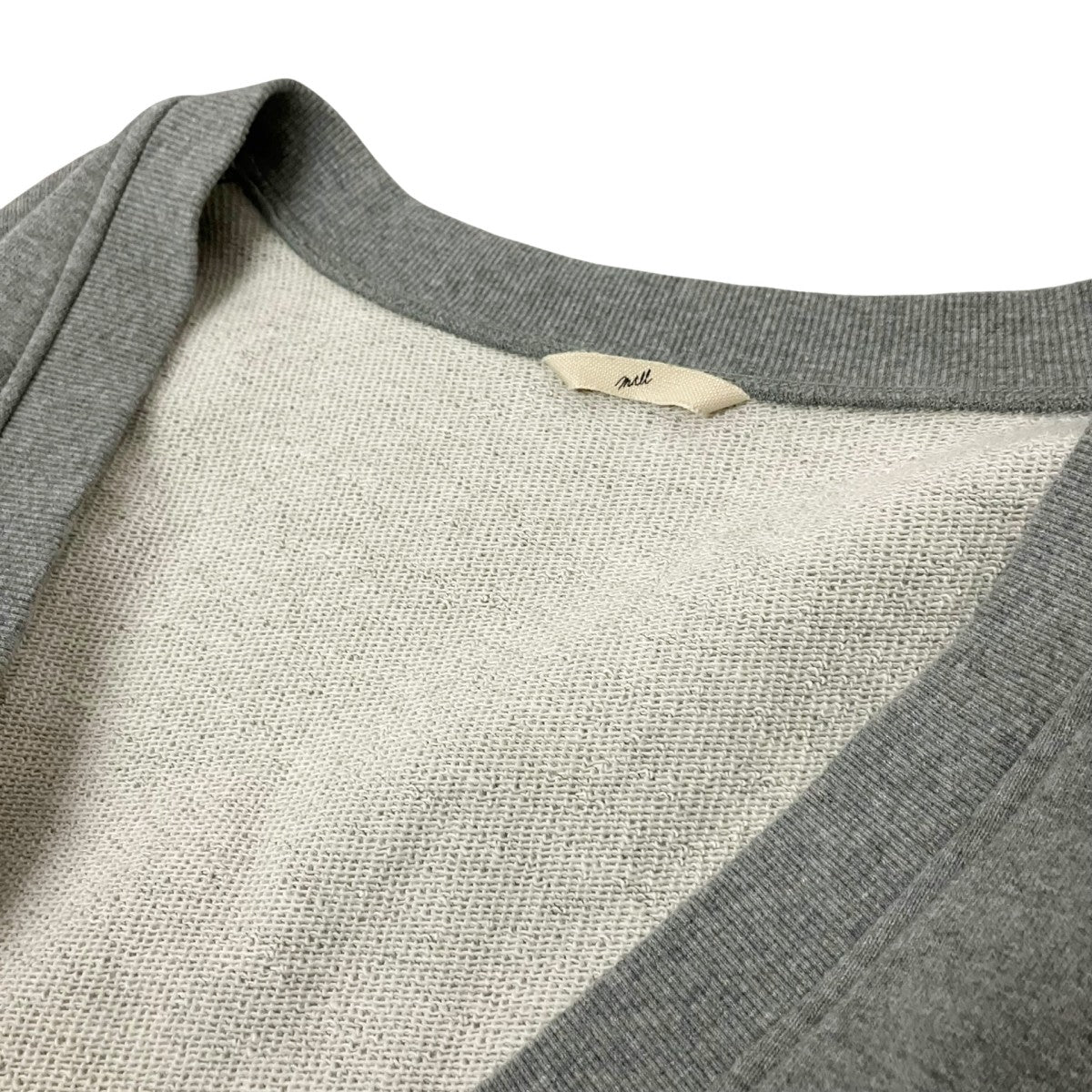 maison mill Deep V-Neck Cut Off Sweat ShirtVネックスウェットM24 1 009 古着・中古-3枚目のアイテム画像