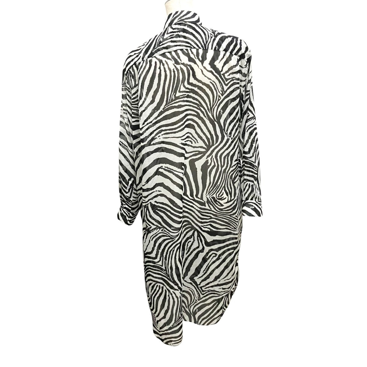 Zebra Muslin Shirt DressゼブラシアーシャツワンピースJF O014
