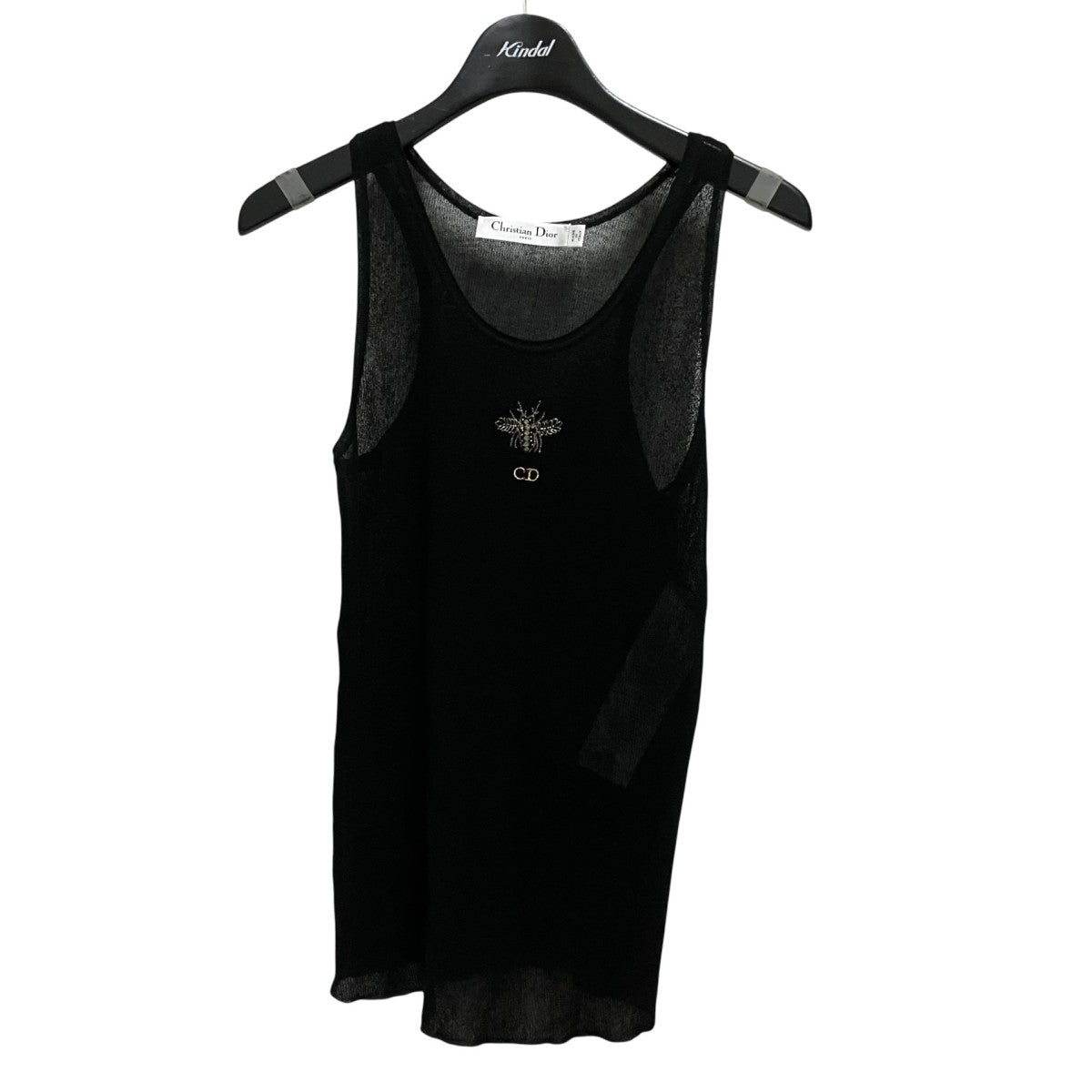 Christian Dior ビジュー装飾タンクトップ444T15AM793 古着・中古-1枚目のアイテム画像