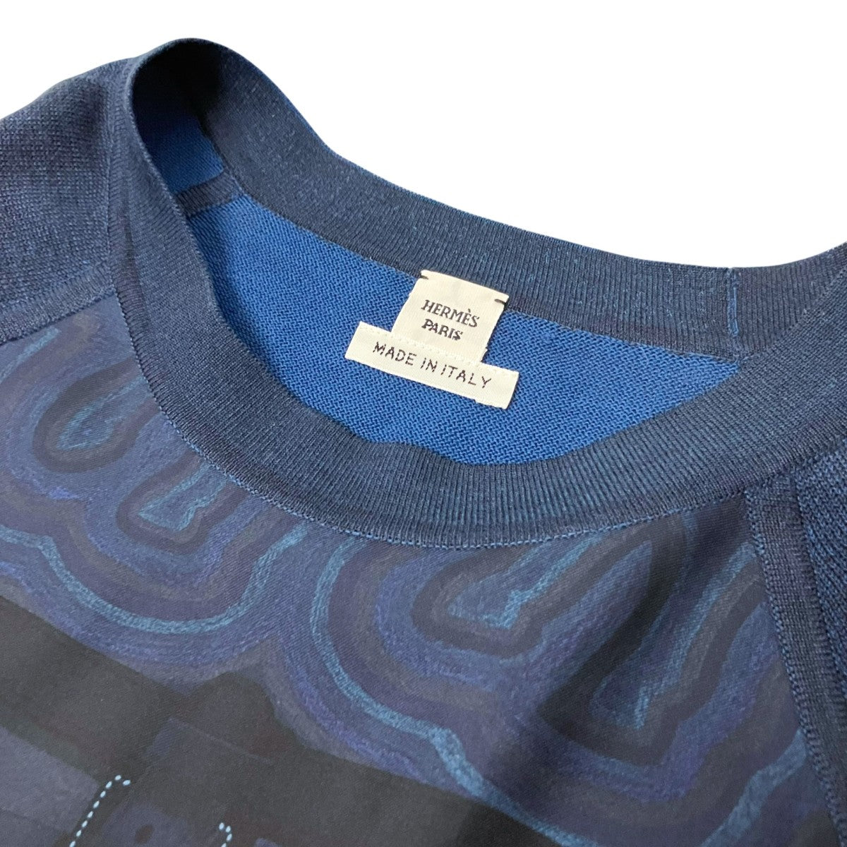 HERMES ツイルレーヌセーター切替ニット5H2816DH 古着・中古-3枚目のアイテム画像