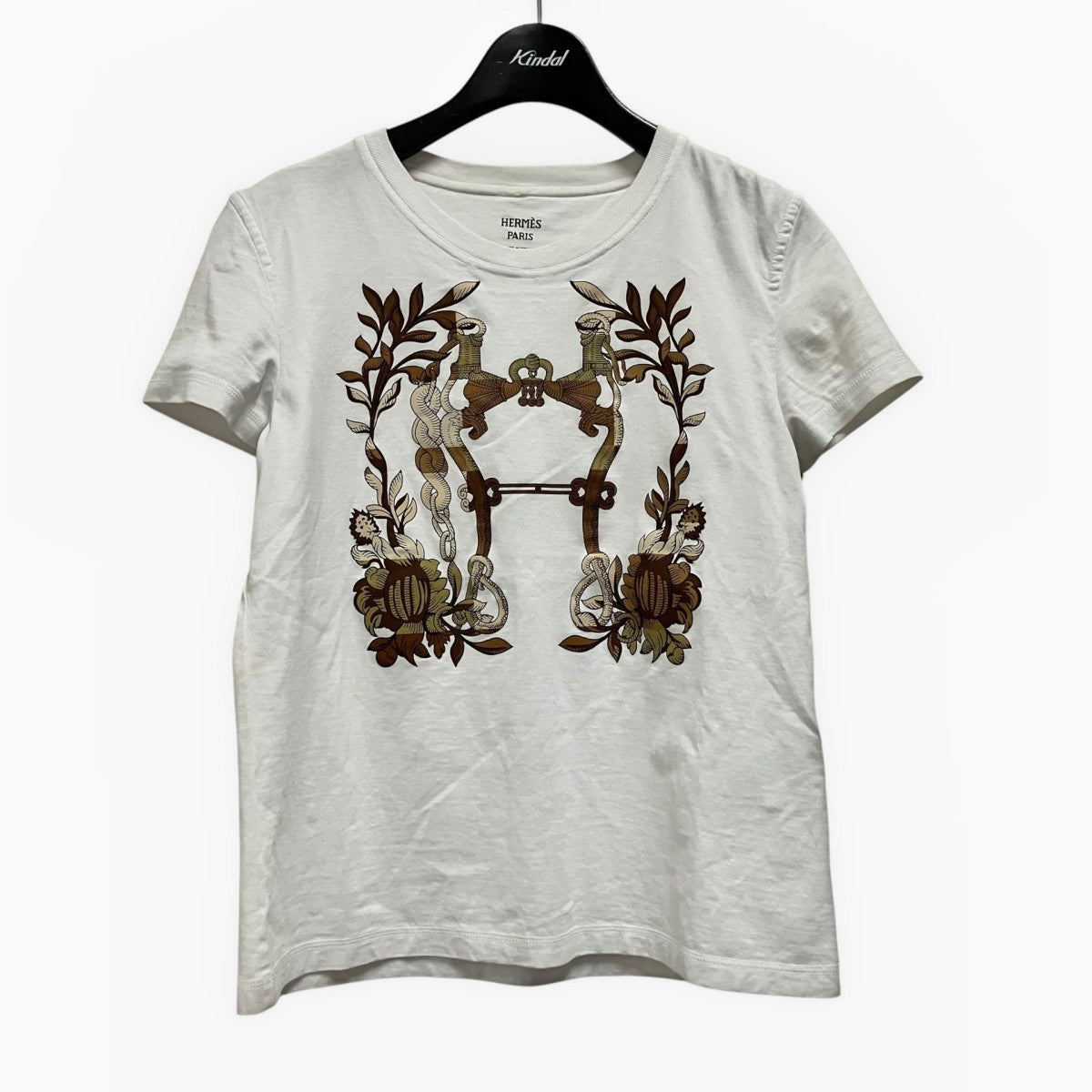HERMES カルトゥッシュデッラカヴァッレリアＴシャツ半袖Tシャツ 古着・中古-1枚目のアイテム画像
