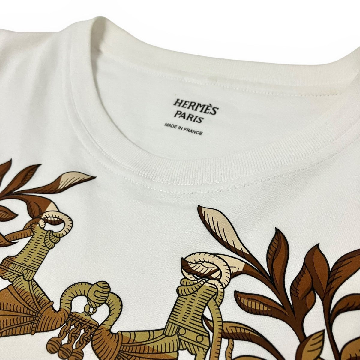 HERMES カルトゥッシュデッラカヴァッレリアＴシャツ半袖Tシャツ 古着・中古-3枚目のアイテム画像