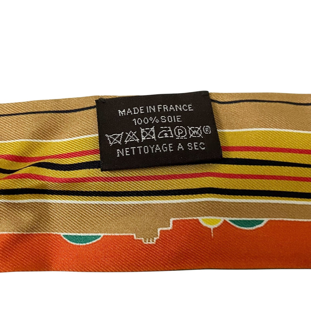 HERMES ツイリーLES CHIENS PARISIENSシルク総柄スカーフ 古着・中古-4枚目のアイテム画像