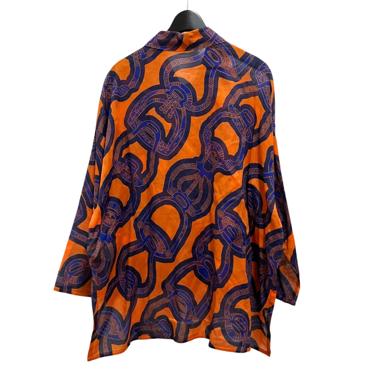 HERMES 総柄シアーシャツ 古着・中古-2枚目のアイテム画像