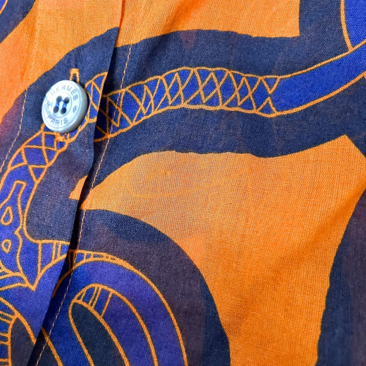 HERMES 総柄シアーシャツ 古着・中古-5枚目のアイテム画像
