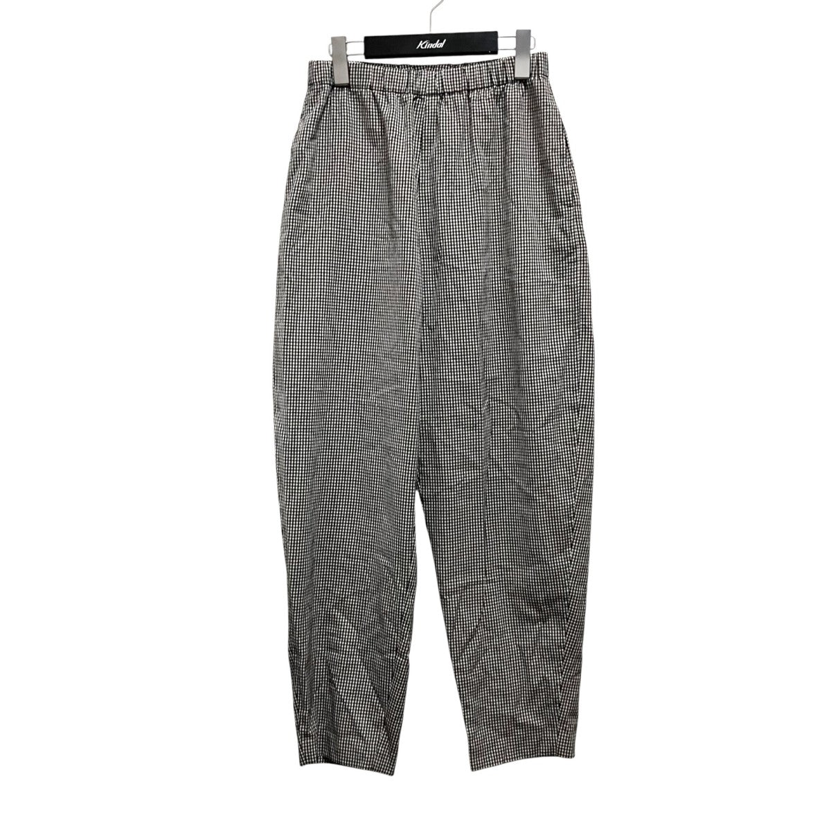 LOEFF ウールチェックドローストリングボンタンパンツチェックパンツ8814 299 0142 古着・中古-1枚目のアイテム画像