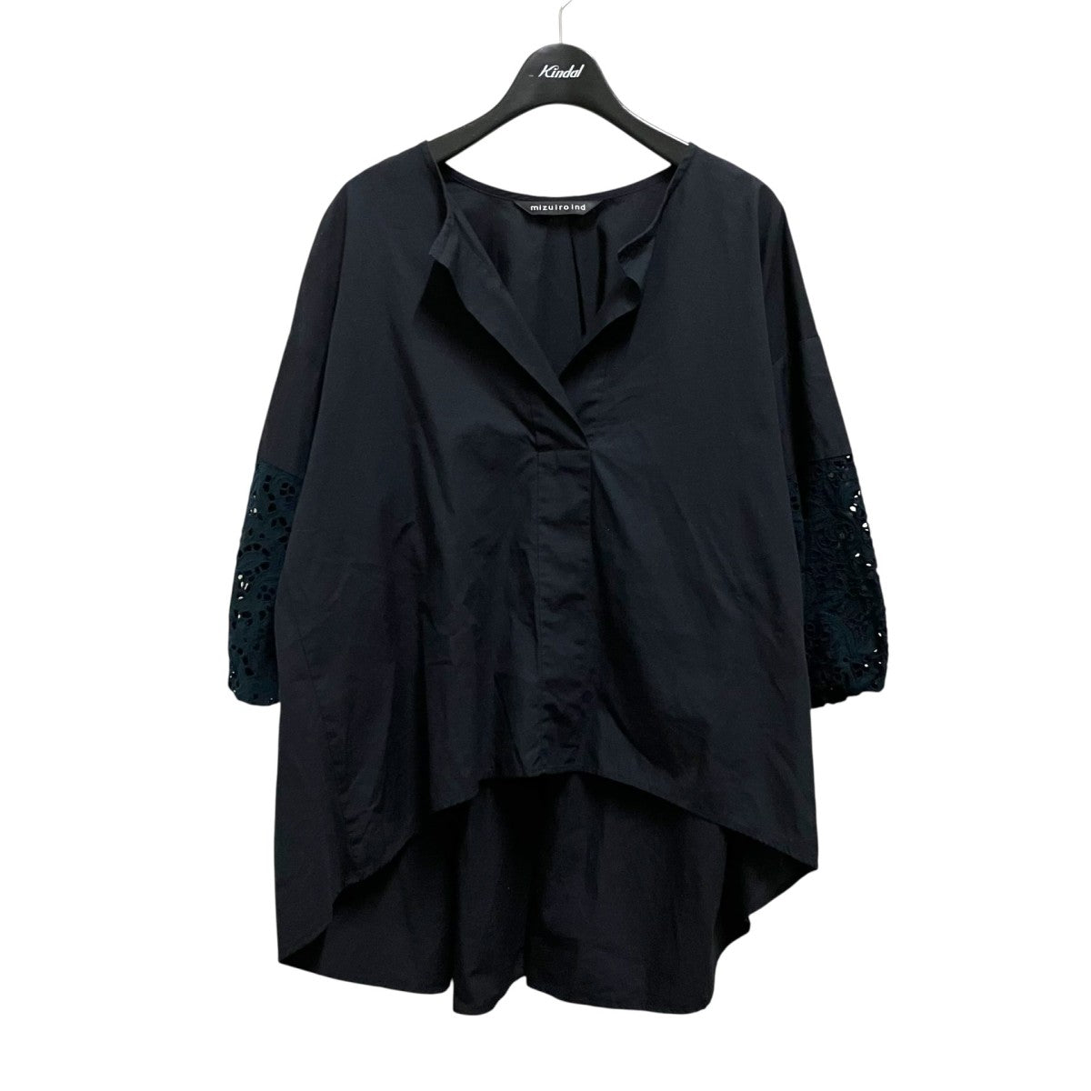 mizuiro-ind ノーカラーブラウス 古着・中古-1枚目のアイテム画像