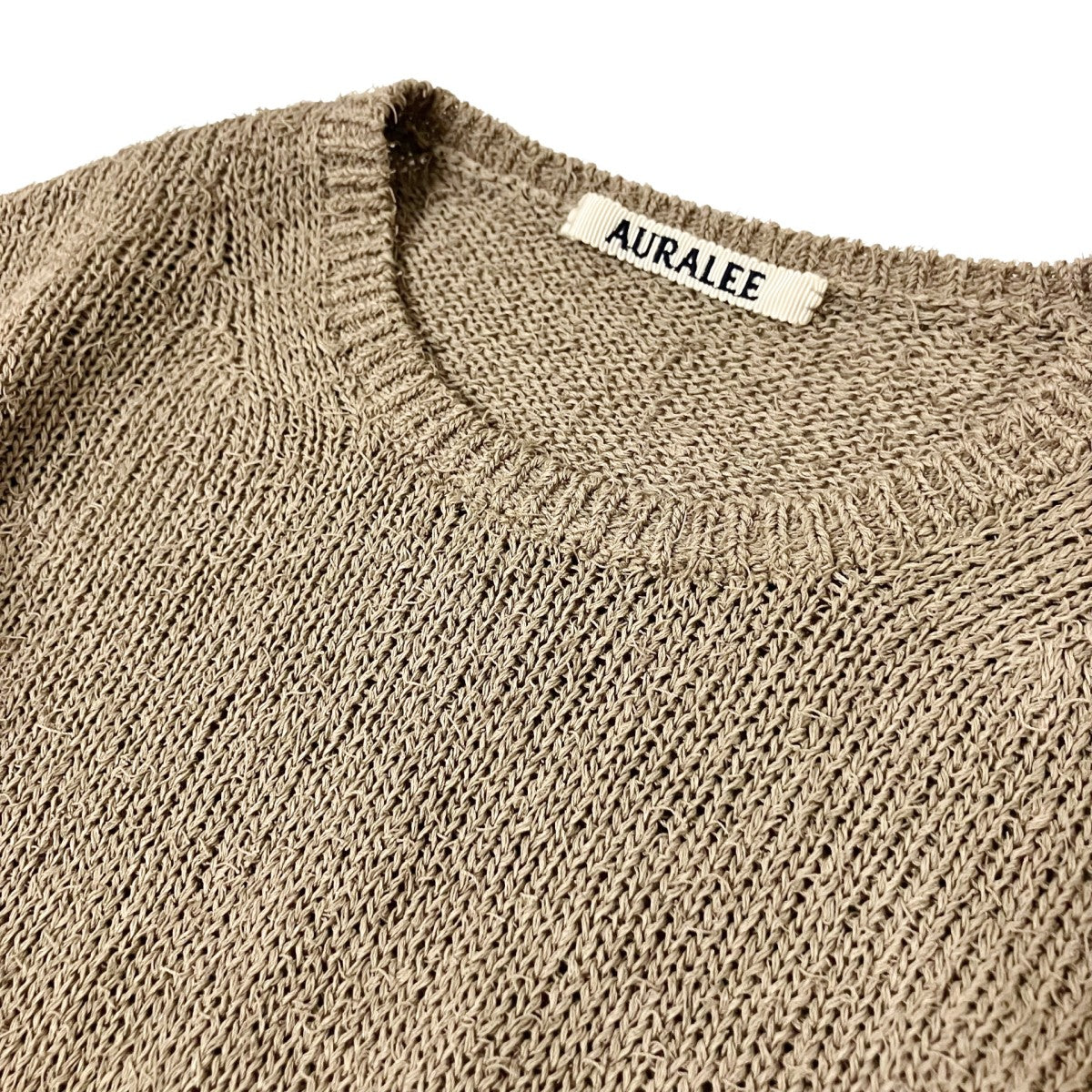 AURALEE CRISP LOOP YARN KNIT P／OコットンニットA20SP04GL 古着・中古-3枚目のアイテム画像